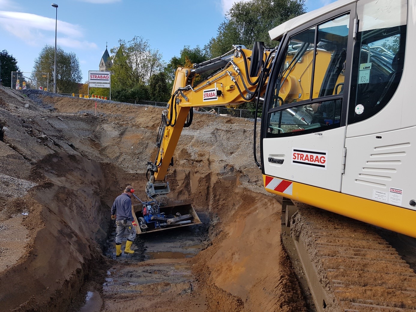 Prospektionsarbeiten Straubing Römerhafen Oktober 2019